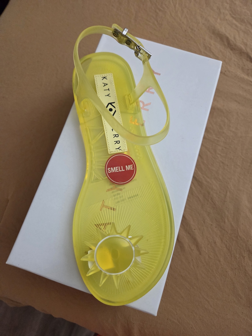 Katy Perry Collections Yellow Jelly Sunflower Ankle-Strap Sandals - Picture 3 of 6
